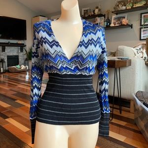 Long sleeve Cache V-neck sweater